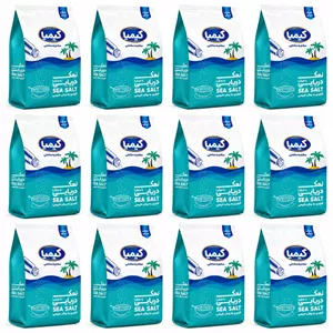 نمک دریایی خوراکی کیمیا - 1000 گرم مجموعه 12 عددی