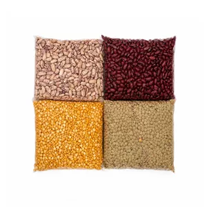 عدس و لوبیا چیتی و قرمز و لپه ریز اعتماد خوب - 500 گرم بسته 4عددی