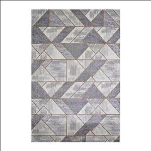 فرش ماشینی 320 شانه فرش سهند زمینه خاکستری حاشیه طوسی مدل SO36.0A