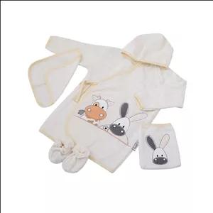 ست حوله 5 تکه کودک نی نی بان مدل مزرعه