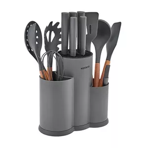 سرویس چاقو آشپزخانه 10 پارچه کاراجا مدل  Burby 14 Parça Bıçak Seti Gri