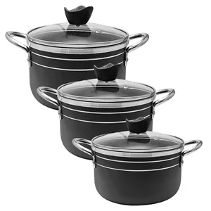 سرویس قابلمه گرانیتی ۶ پارچه ظرف سازان اسدیان مدل سیلور