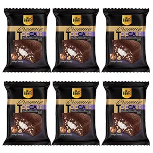 کاپ کیک براونی فندقی بنیس - 80 گرم بسته 6 عددی