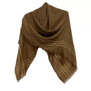 روسری زنانه مدل نخی خط دار دور ریش لمه کد 03