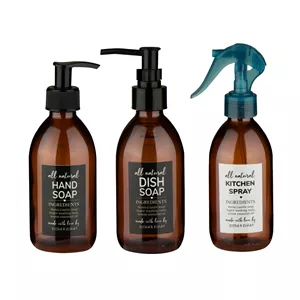 مخزن مایع ظرفشویی مدل NATURAL PLUS به همراه ظرف اسپری مجموعه 3 عددی