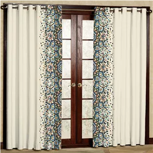  پرده بارمان دکور طرح اسلیمی مدل مخمل پانچی کد 4994LR W سایز 140x200 سانتی متر