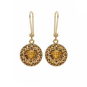 گوشواره  آویز طلا 18 عیار زنانه با طرح ورساچه طلای علیمحمدی مدل لوکس کد SSD12 