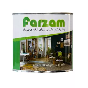 رنگ روغنی براق سفید فرزام کد 300 حجم 4.200 لیتر
