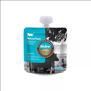 تشویقی پودینگ مکمل غذایی گربه بایولاین مدل طعم ماهی تن وزن 85 گرم