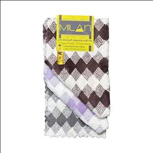 دستمال نظافت خودرو میلان مدل پولیشی لوزی بسته 3 عددی