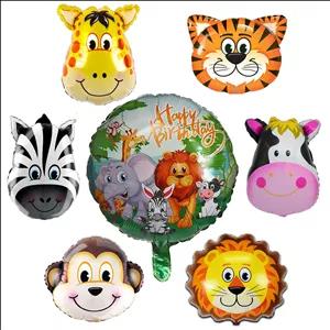 بادکنک فویلی مدل سر حیوان های جنگل و دوستان کد DB20 مجموعه 7 عددی