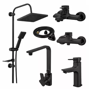 ست شیرآلات زحل مدل برمودا فلت مجموعه 6 عددی