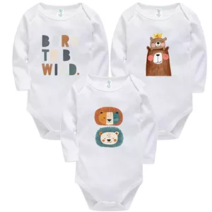 بادی آستین بلند نوزادی نیل کوک مدل Be Wild LSL مجموعه 3 عددی