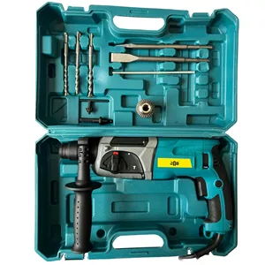 دریل بتن کن 5000 وات سه نظام چهار شیار جاب مدل JB-2550 SDS Plus مجموعه 14 عددی