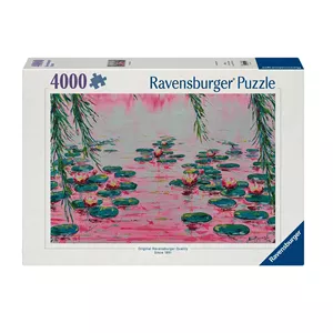 پازل 4000 تکه راونزبرگر مدل Pink Water Lillies کد 12001420 مناسب برای 14 سال به بالا