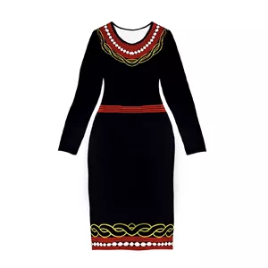 پیراهن یقه گرد زنانه شین مدل رنگین