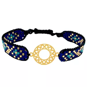 دستبند طلا 18 عیار زنانه با بند میوکی گالری دیانا مدل 04023