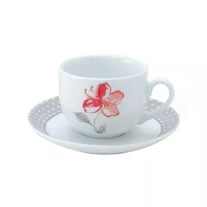 سرویس چای خوری 12 پارچه چینی زرین ایران سری ایتالیا اف مدل والنسیا درجه عالی