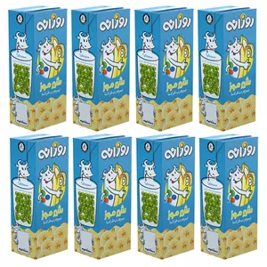 شیرموز نیم چرب فرادما روزانه - 200 میلی لیتر بسته 8 عددی