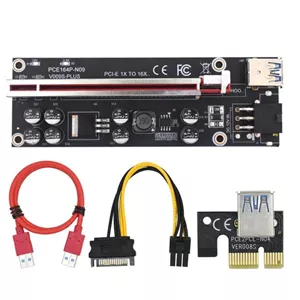 رایزر کارت گرافیک تبدیل PCI EXPRESS X1 به X16 مدل 8 خازن 009s plus 