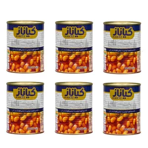 کنسرو لوبیا چیتی کیاناز - 350 گرم بسته 6 عددی