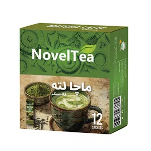 ماچا لته کلاسیک کم شکر ناولتی - 240 گرم بسته 12 عددی