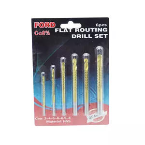 مته برش فورد مدل YP-HSS-3-8MM مجمموعه 6 عددی 