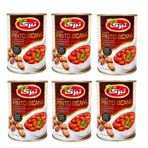 کنسرو لوبیا چیتی تبرک - 350 گرم بسته 6 عددی