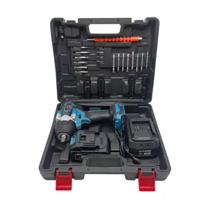 آچار بکس شارژی صنعتی باس مدل 18VF/Li_ion کد 1 درایو 1/2 اینچ مجموعه 28 عددی