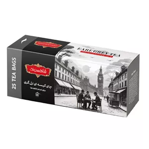 چای سیاه کیسه ای معطر  ارل گری شاهسوند - 50 گرم بسته 25 عددی
