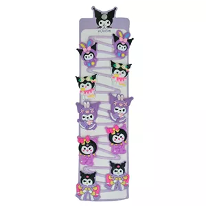 گیره مو دخترانه مدل تق تقی ملودی و کرومی بسته 10 عددی 