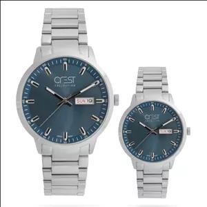 ست ساعت مچی عقربه‌ای کوارتز زنانه و مردانه کرست مدل 9055.3