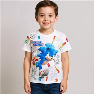تی شرت آستین کوتاه پسرانه مدل سونیک کد S26
