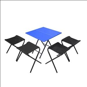 میز و صندلی سفری میزیمو مدل 2 تیکه تاشو کد 2548 مجموعه 5 عددی