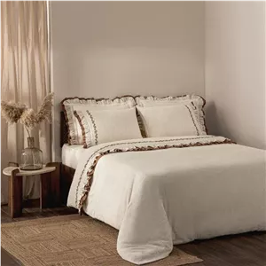 سرویس ملحفه 2 نفر 6 تکه اکوکاتن مدل مید کینگ