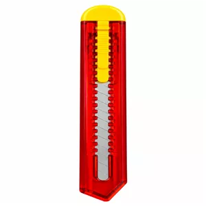کاتر پلاستیکی سبک وزن کد M13 با تیغه استیل ضد زنگ ، ابعاد 15×2×2 و وزن 11 گرم