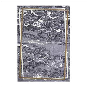 فرش ماشینی 320 شانه فرش سهند زمینه خاکستری حاشیه طوسی مدل SO35.0A