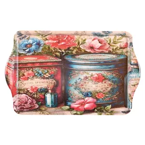 سینی دسته دار مهروز مدل 2000 flower سایز 25×39 سانتی متر