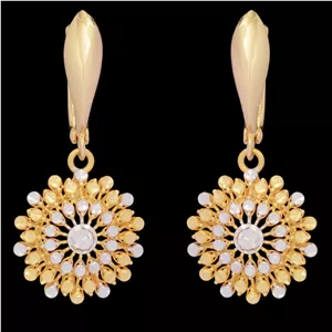 گوشواره کلیپسی طلا 18 عیار زنانه طلای مستجابی مدل قاصدک آوا کد 1203465 
