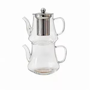 ست کتری و قوری گائوژی  مدل YIMING GLASS گنجایش کتری 1.5 لیتر گنجایش قوری 1 لیتر