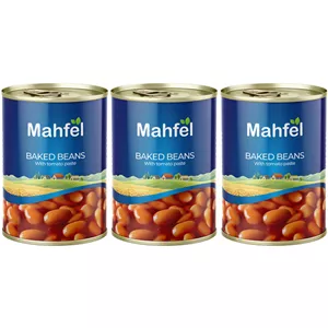 کنسرو لوبیا چیتی محفل در سس گوجه فرنگی - 380 گرم بسته 3 عددی