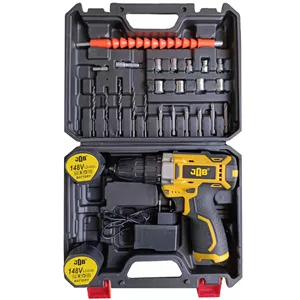 پیچ گوشتی شارژی سه نظام 10 میلیمتری 158 ولت جاب مدل JB-158 WORK ON مجموعه 40 عددی