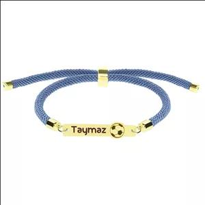 دستبند طلا 18 عیار بچگانه لیردا مدل اسم تایماز 202013