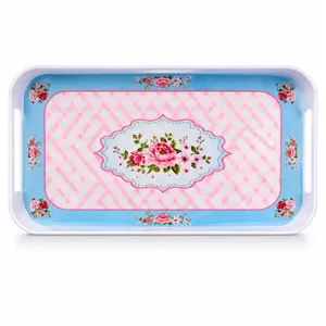 سینی دسته دار مهروز مدل 00910-1 گل سایز 18*33 سانتی متر