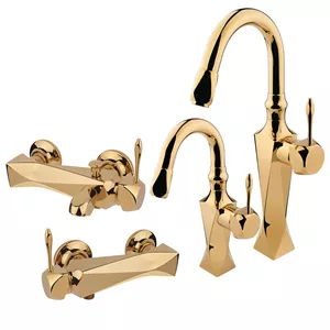 ست شیرآلات سانیا مدل اهرمی الماس مجموعه 4 عددی