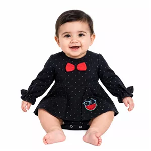 پیراهن نوزادی مدل خال خالی هندوانه کد 115000143