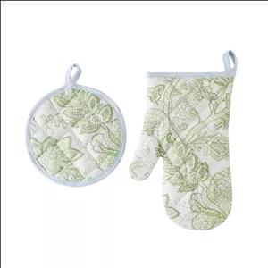 ست دستگیره و دستکش فر انگلیش هوم مدل Greenery مجموعه دو عددی