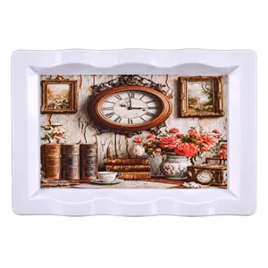 سینی مهروز مدل V-797 ساعت سایز 20*35 سانتی متر