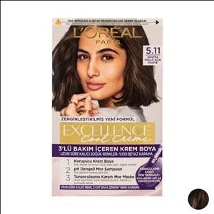 کیت رنگ مو لورآل شماره 5.11 حجم 48 میلی‌لیتر رنگ قهوه‌ای روشن