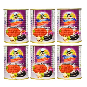 کنسرو خوراک بادمجان باختر - 370 گرم بسته 6 عددی